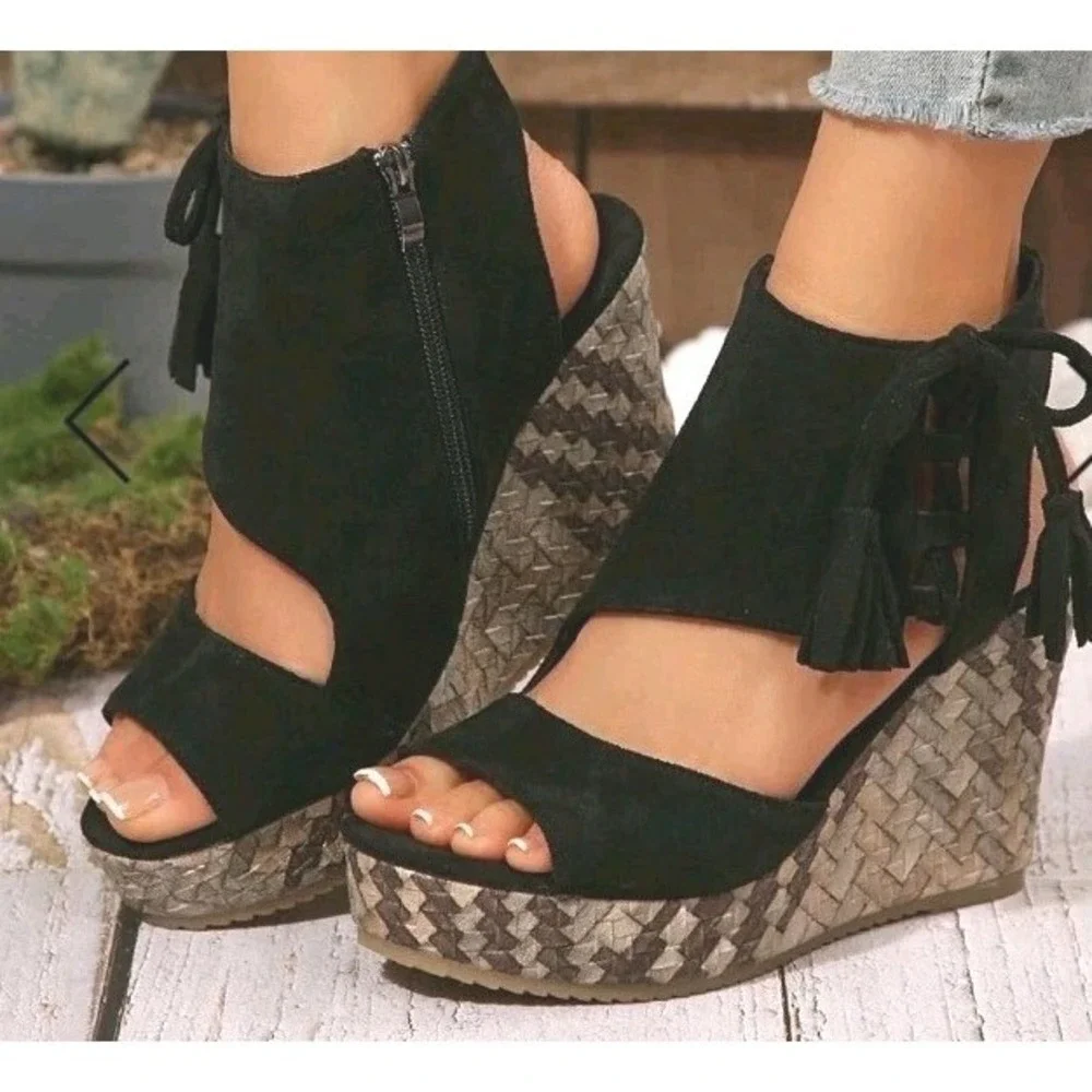 WOMENS BLACK SUEDE 4